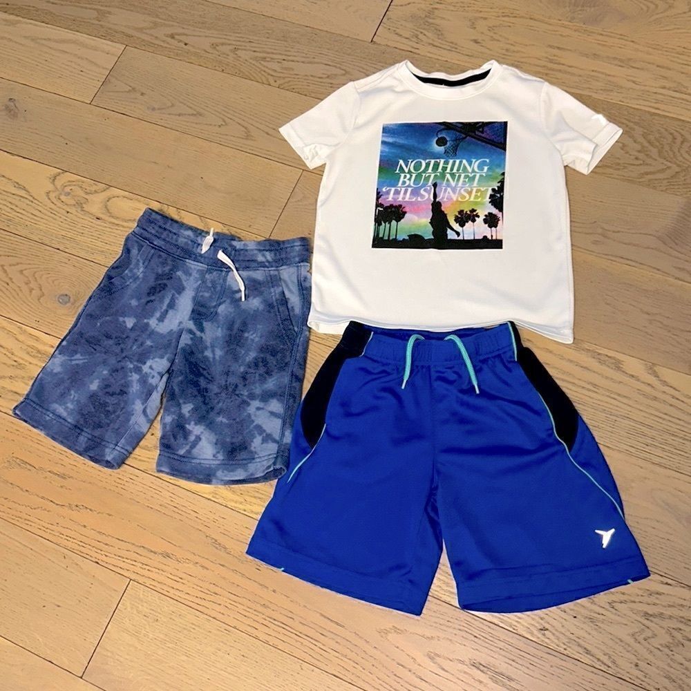 OLDNAVY LITTLE BOYS ACTIVE SET/ FRENCH TERRY SHORTS